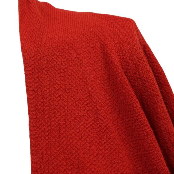 Eileen Fisher 100% Wool Open Front Waterfall Cardigan Size XL Orange Lightweight - Picture 4 of 11